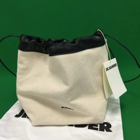 Jil Sander NWT Small Canvas Drawstring Crossbody Bag - Picture 2 of 9